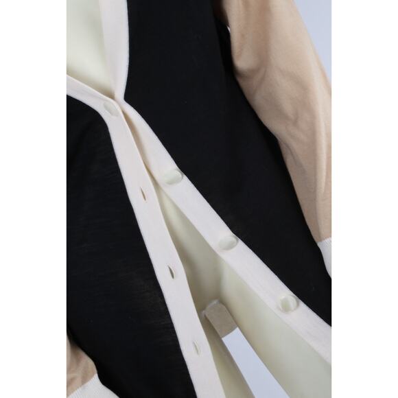 St. John Colorblock Wool Blend Button Down Cardigan Sweater Size S Classic - Picture 9 of 15